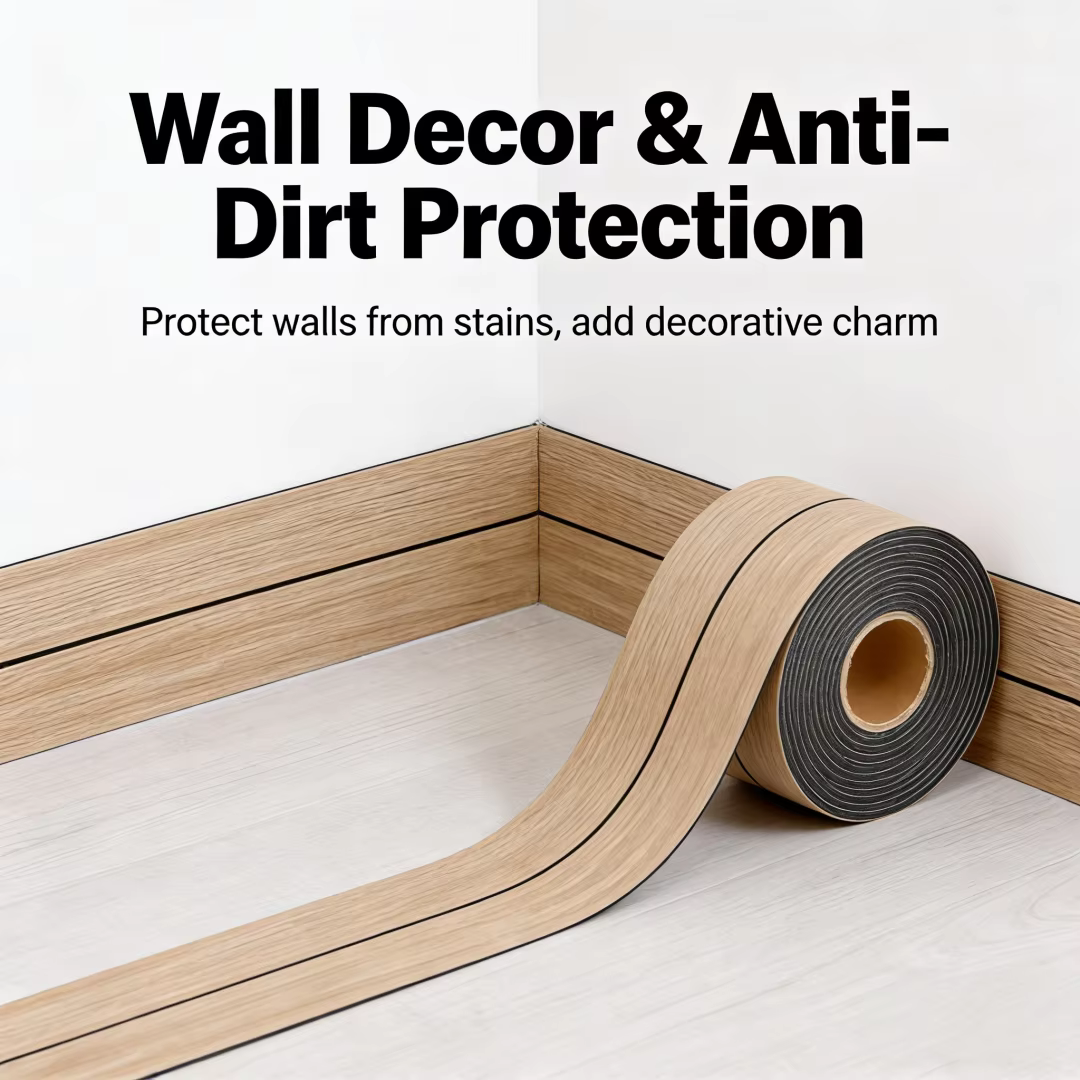 1 rouleau d'autocollant mural auto-adhésif en PVC imitation grain de bois