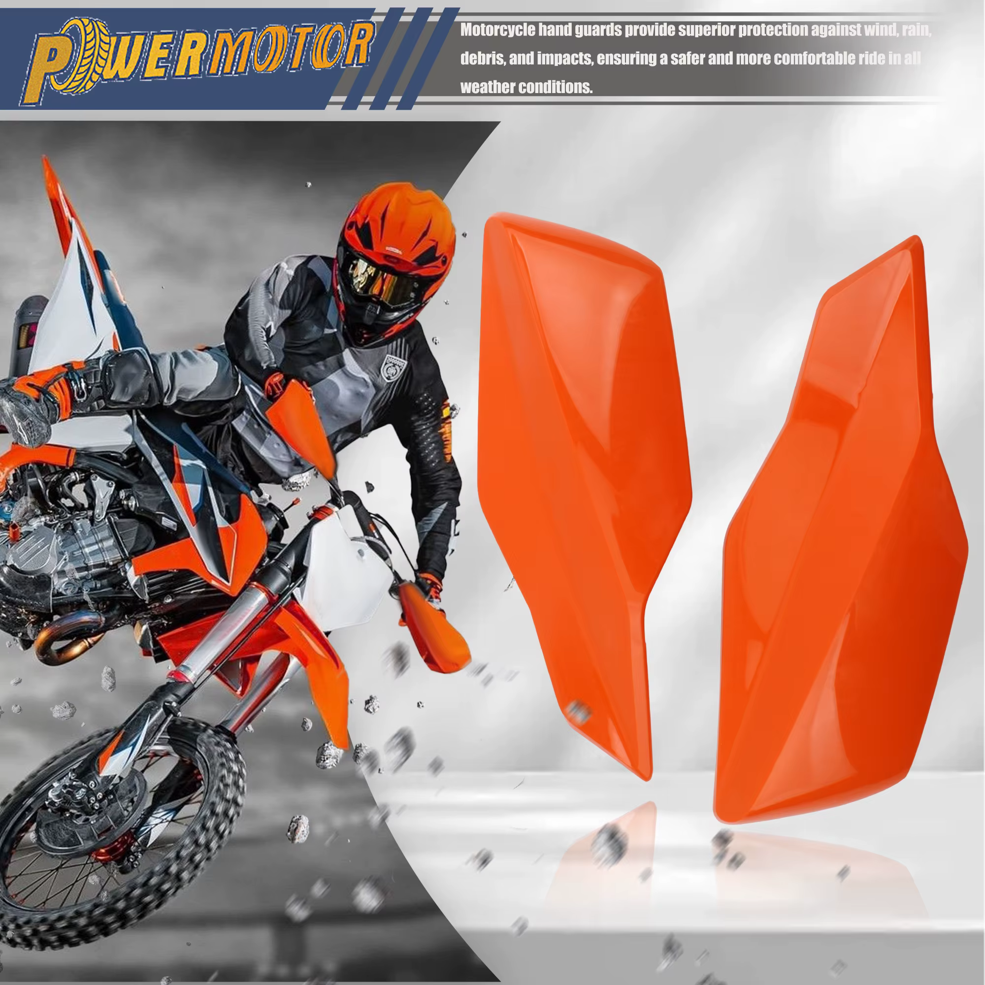 Protection des mains pour moto KTM, housse coupe-vent 300 EXC SXF XCF XCW EXCF 125-500 Enduro Dirt Bike, Protection du guidon de Motocross