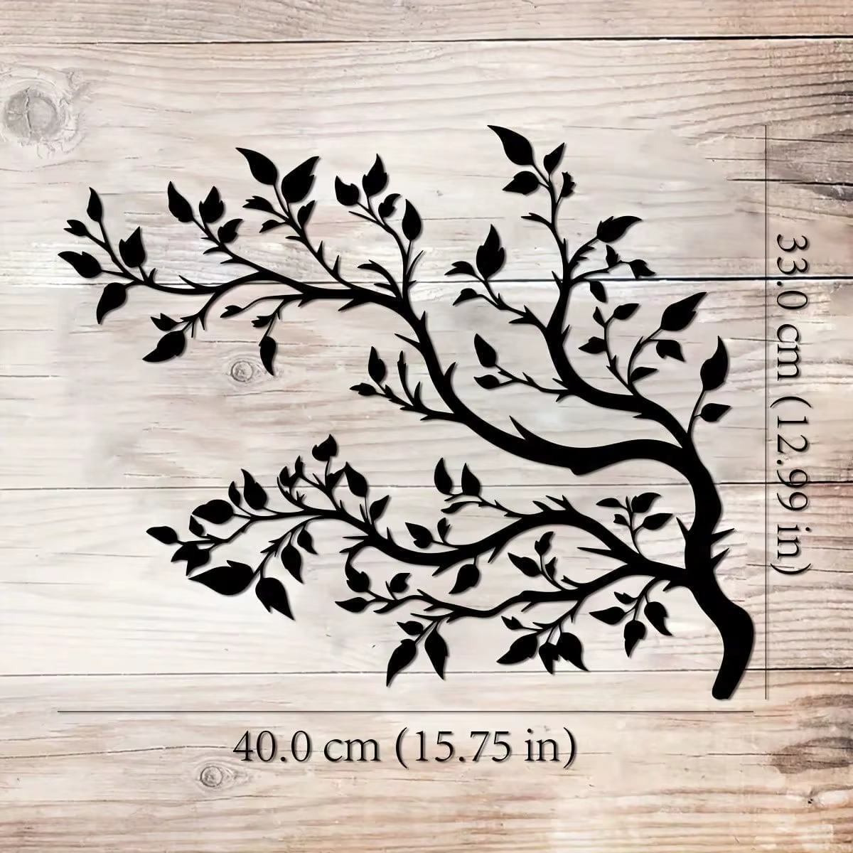 Décoration murale en métal en forme d'arbre