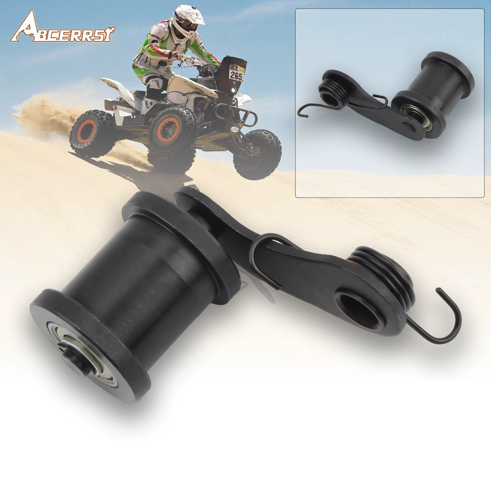 Tendeur de rouleau de chaîne de moto ATV Dirt Pit Bike, Guide de rouleau à ressort pour 110cc 125cc 140cc, accessoires universels de moto