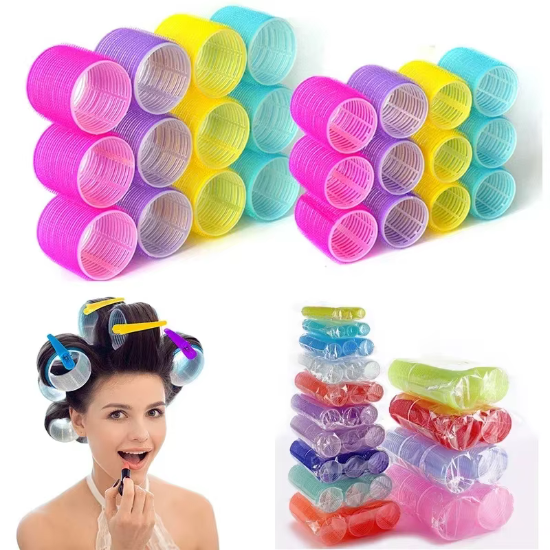 Bigoudis à cheveux auto-agrip crochet bigoudis rouleau sans chaleur Salon Dressing bigoudis taille Jumbo outils de coiffure collants