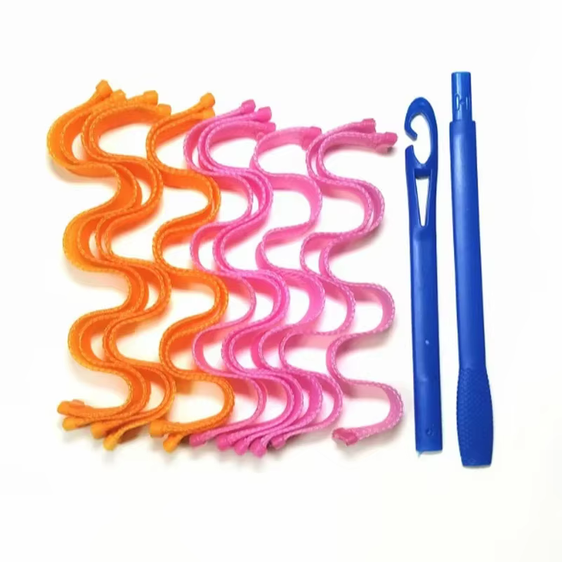 Bigoudis en spirale sans chaleur pour femmes boucles rondes sans forme d'onde bricolage 2 crochets 12 pièces 18 pièces 10 pièces