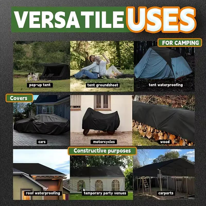 Bâche noire imperméable robuste