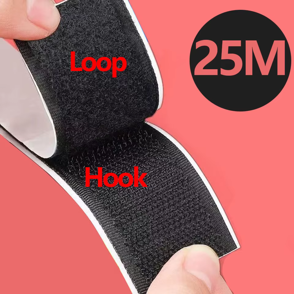 1-25M Velcros auto-adhésif crochet et boucle ruban de fixation maison bricolage robinet magique Auto adhésif forte colle autocollants autocollant sangle