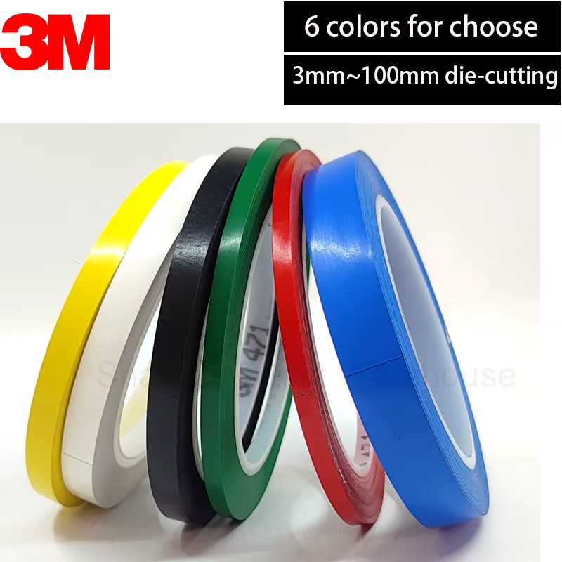 3/4/5/6/8/10/15 ~ 50mm de large 3M 471 ruban vinyle haute performance pour voiture, véhicule, moto, courbe de sol décorer, noir mat, 33M