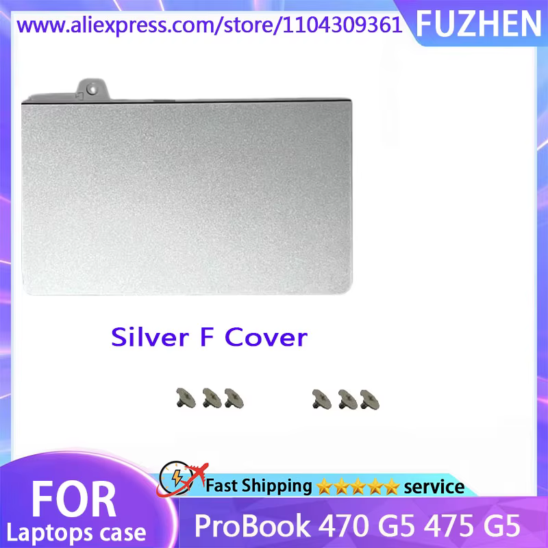 Nouvelle couverture pour ProBook 470 G5 475 G5 série coque d'ordinateur portable LCD couvercle supérieur/couvercle arrière/lunette avant/charnières/boîtier inférieur argenté
