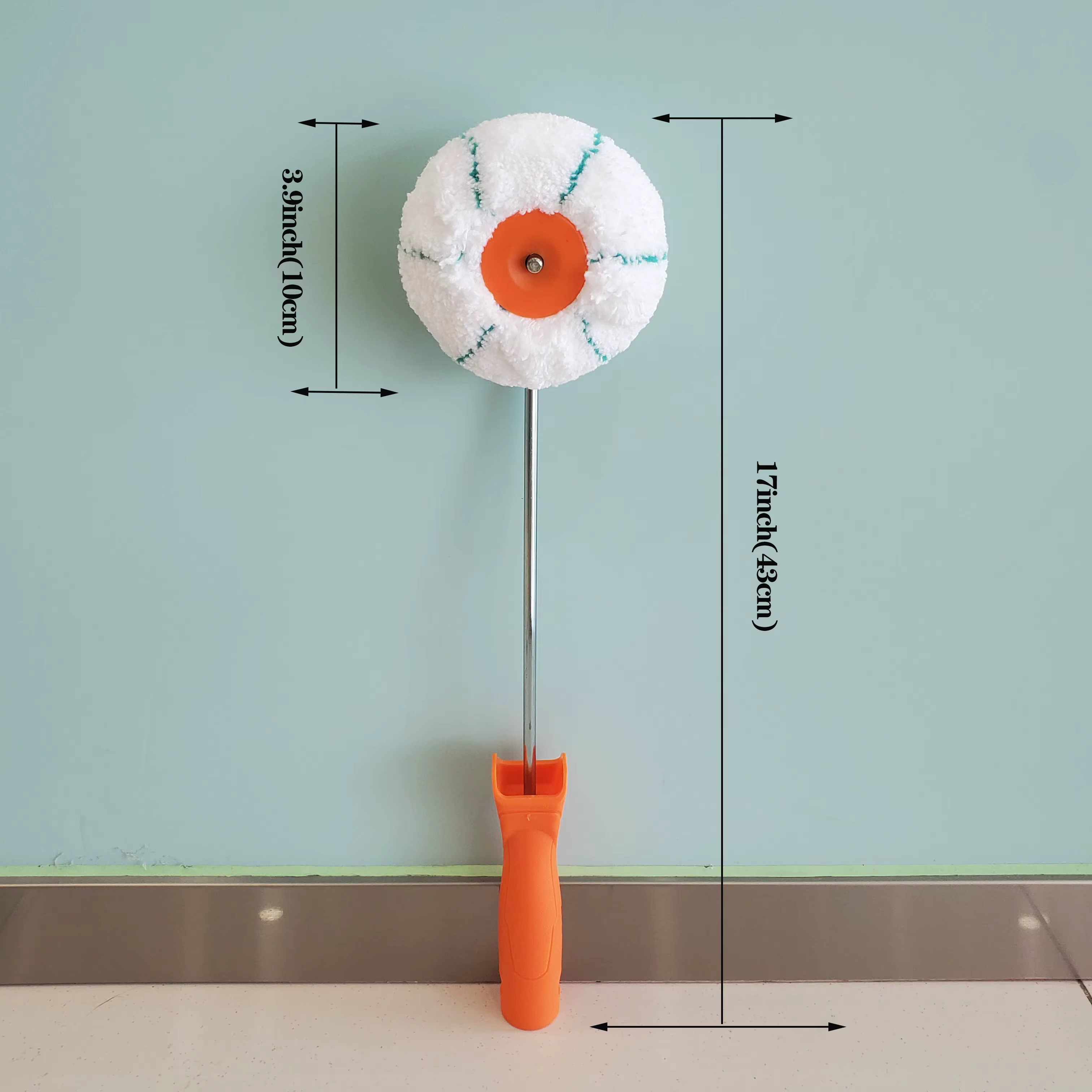 Rouleau de peinture d'angle en forme de citrouille avec 1 support et 2 rouleaux amovibles