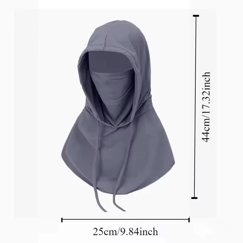 Chapeau de protection solaire intégrale en soie glacée pour l'été, masque facial, protection UV pour la randonnée et le camping en extérieur, chapeau de protection du cou unisexe