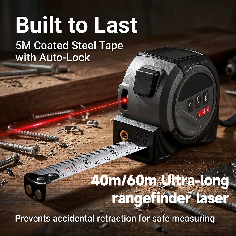 WENMEICE Mètre laser numérique 40m/60m