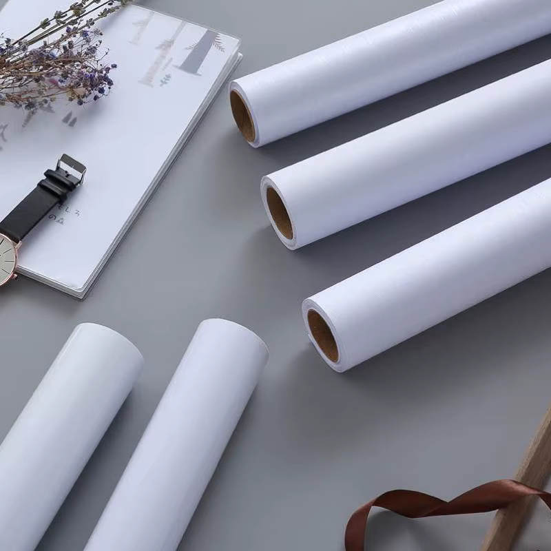 Papier peint auto-adhésif blanc pur