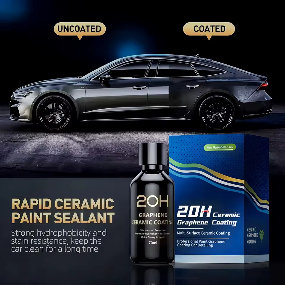 Revêtement céramique au graphène 20H avec technologie auto-réparatrice et anti-UV pour professionnels du detailing