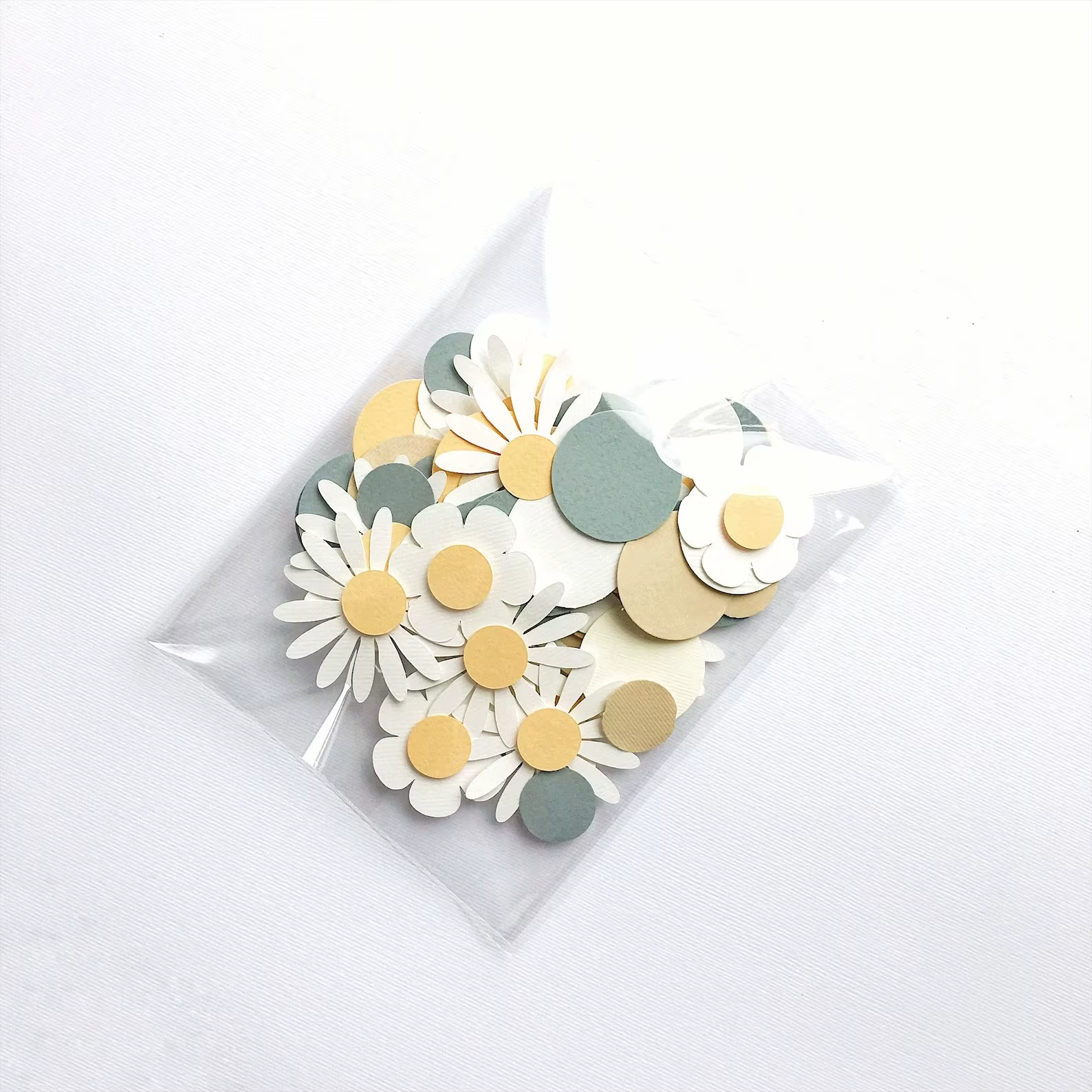 1 sac doux rond marguerite fleur papier confettis mariage fleur Table disperser bébé douche fête d'anniversaire boîte-cadeau décorations approvisionnement