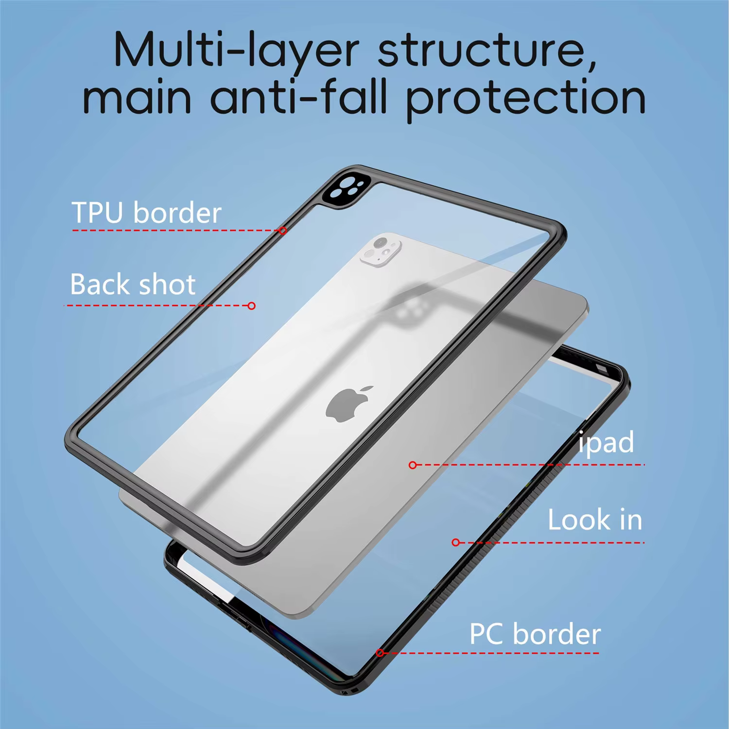 Étui pour tablette étanche 360, pour iPad Pro 13 M5 2025 Pro 11 M4 2024, tout compris, Anti-poussière, Protection Anti-chute, couverture transparente