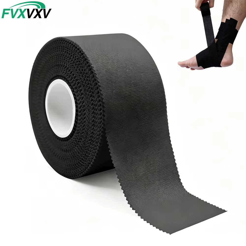 Bande adhésive athlétique, 1 rouleau de ruban sportif noir, très résistant, sans résidus collants, pour poignets et chevilles, idéal pour la gymnastique, la boxe, le lacrosse, l'escalade, le hockey