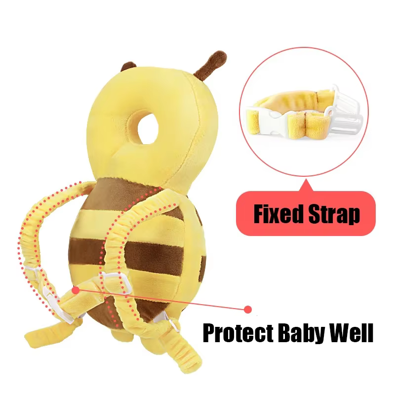 Coussin de protection pour la tête et le dos du bébé, coussin de sécurité pour l'apprentissage de la marche des tout-petits, protection contre les chutes, casque enfant motif abeille