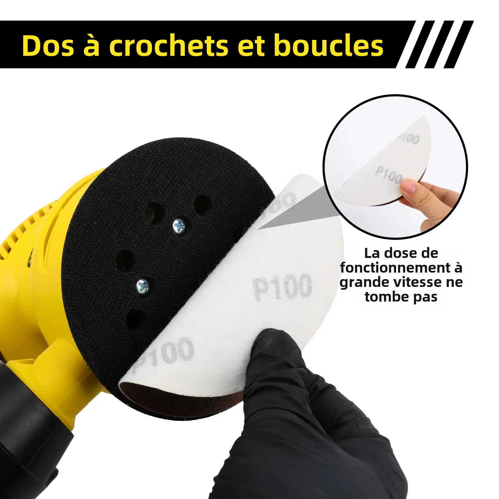10/20/50 pièces disques abrasifs 2/3/4/5/6/7 pouces crochet et boucle 40-2000 grains papier de verre pour ponceuse orbitale aléatoire polissage du bois