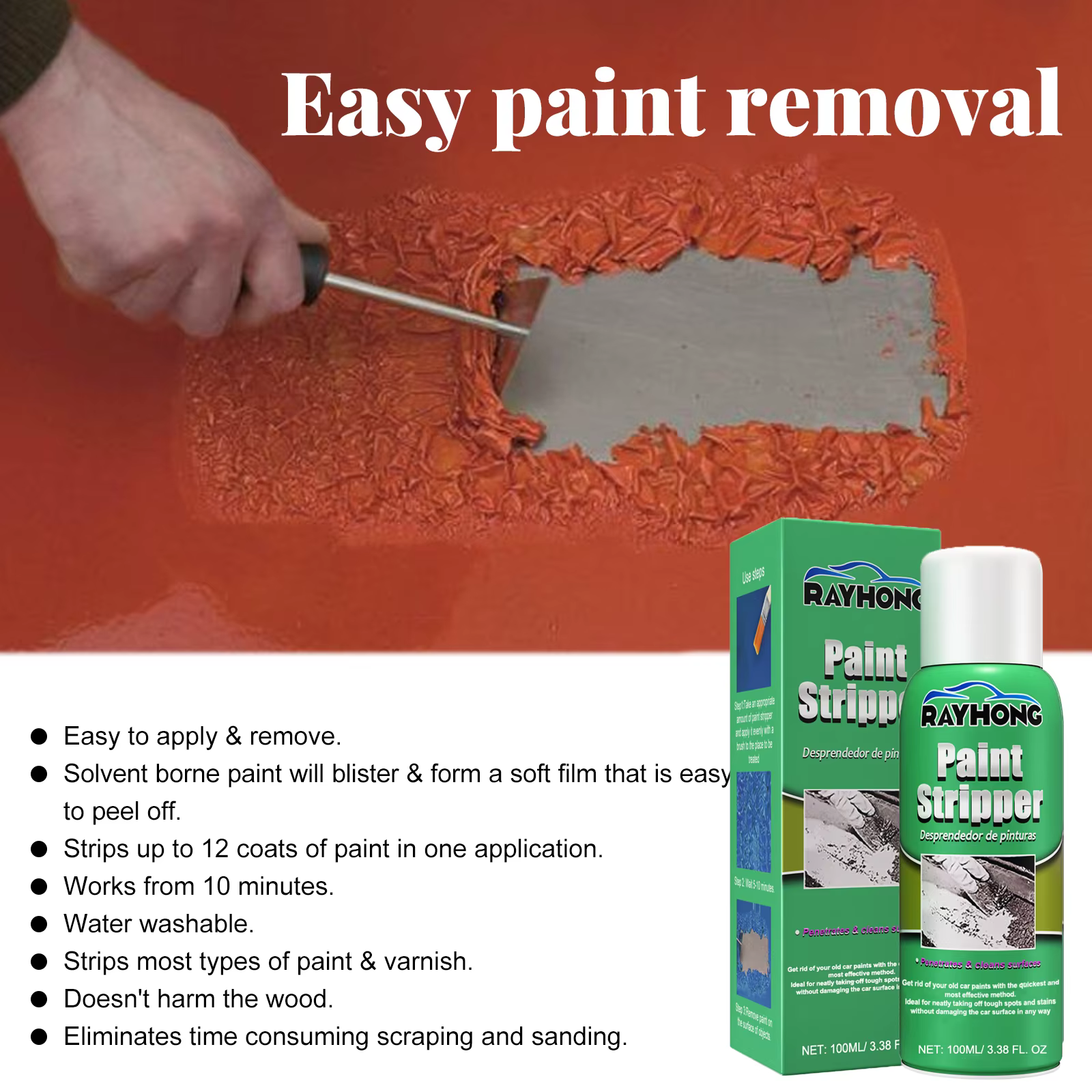 Dissolvant de peinture écologique: élimine les couches