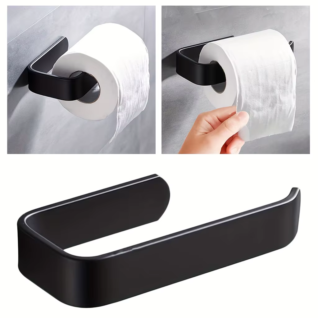 Porte-papier toilette mural, porte-rouleau de serviettes sans perçage, porte-serviettes de salle de bain, accessoires de salle de bain