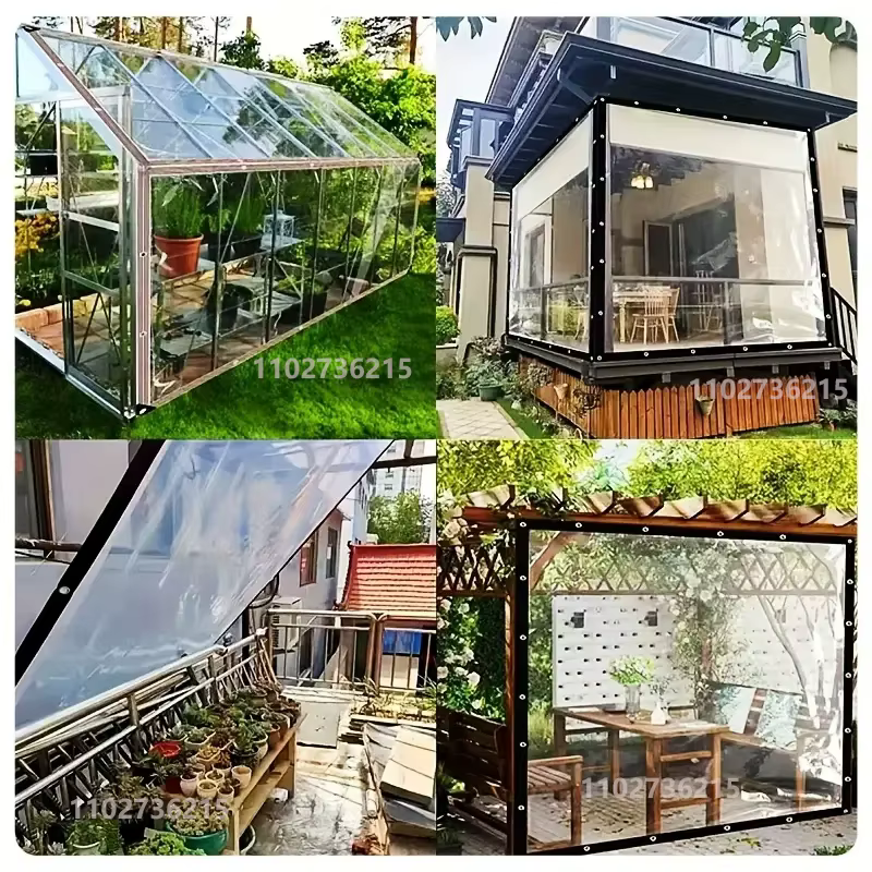 Bâche transparente en tissu d'ombrage imperméable
