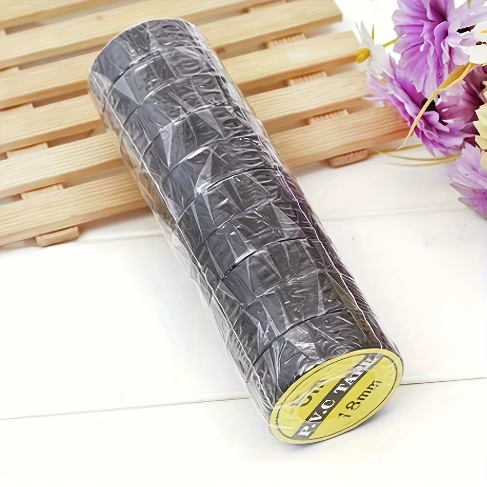 5 rouleaux de ruban adhésif électrique noir