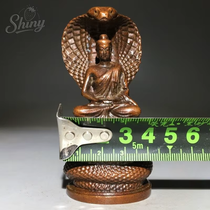 Statue de Bouddha antique protégée par Naga, sculpture bouddhiste vintage, décoration spirituelle pour la méditation et le sanctuaire domestique, protection spirituelle
