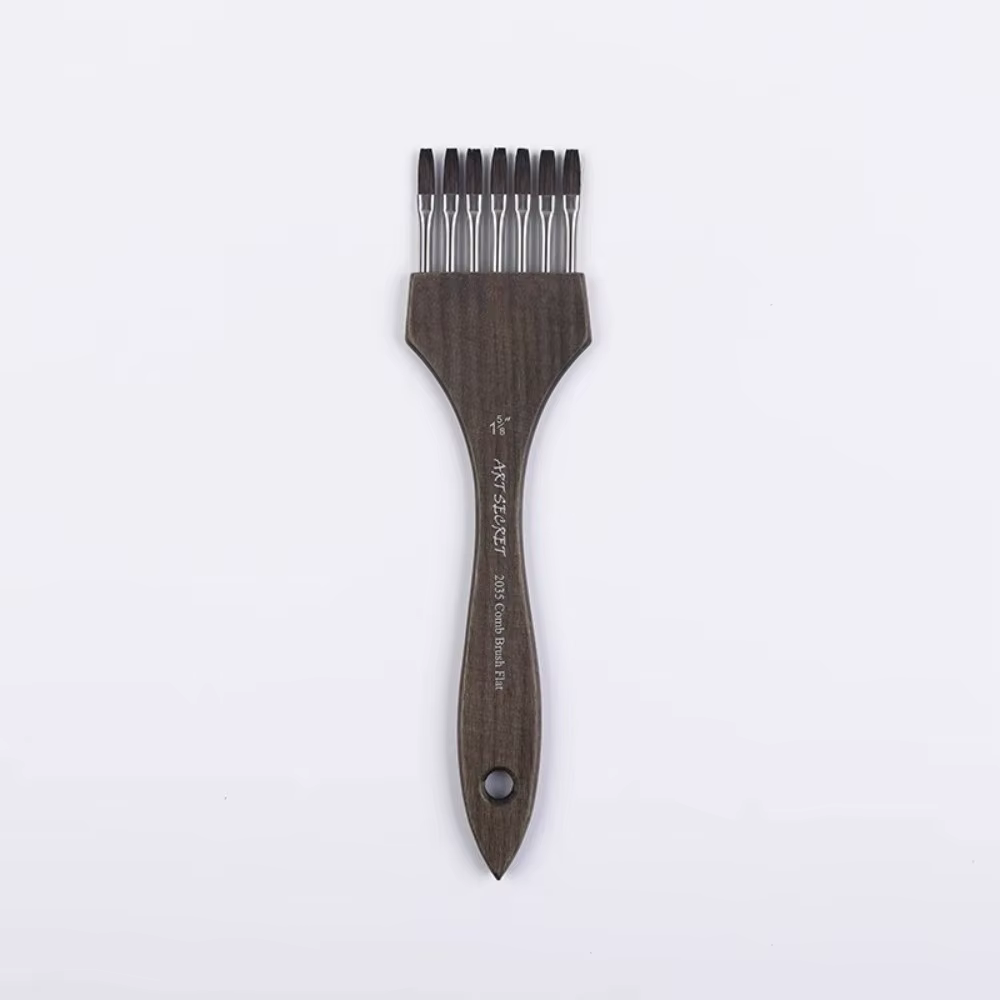 Pinceau de peinture à pointe pointue/plat à dents multiples