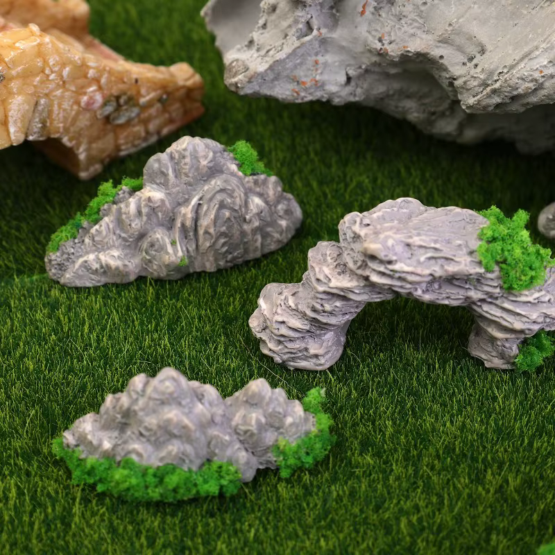 Décorations en résine DIY : Faux montagnes simulées, pierres artificielles pour bonsaïs, micro-paysages, décorations pour aquariums et fournitures de jardinage