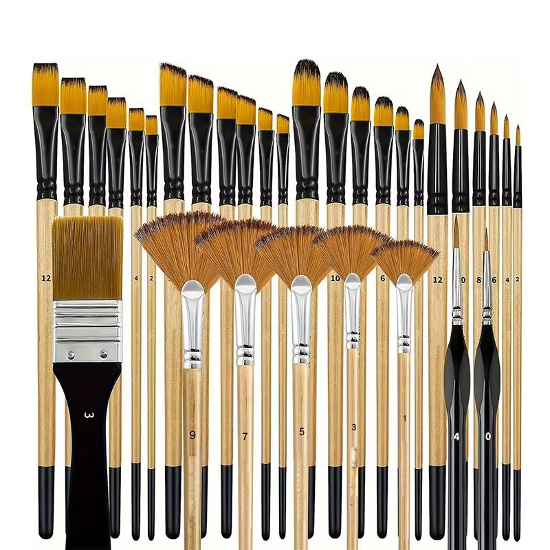 Ensemble de pinceaux de peinture 28/32 pièces pour peinture acrylique