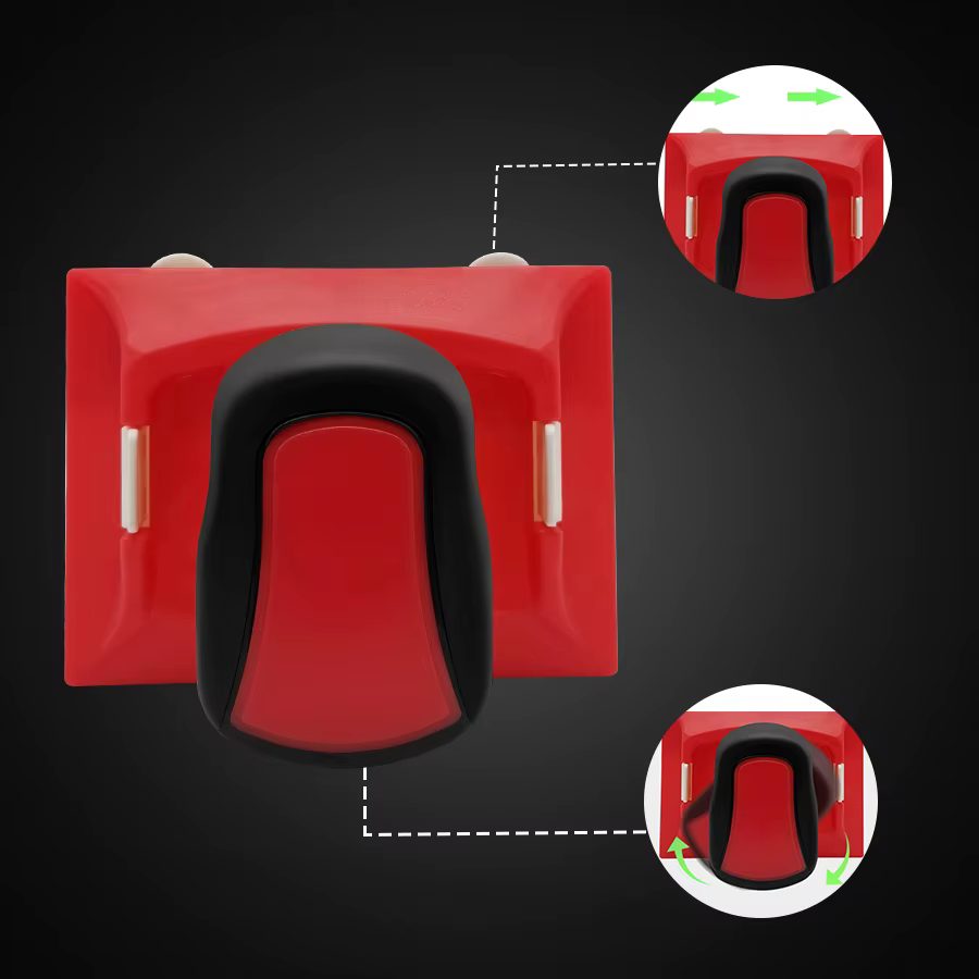 Brosse de finition des bords 0818 - Outil en caoutchouc souple rouge et noir pour une application lisse et sans traces