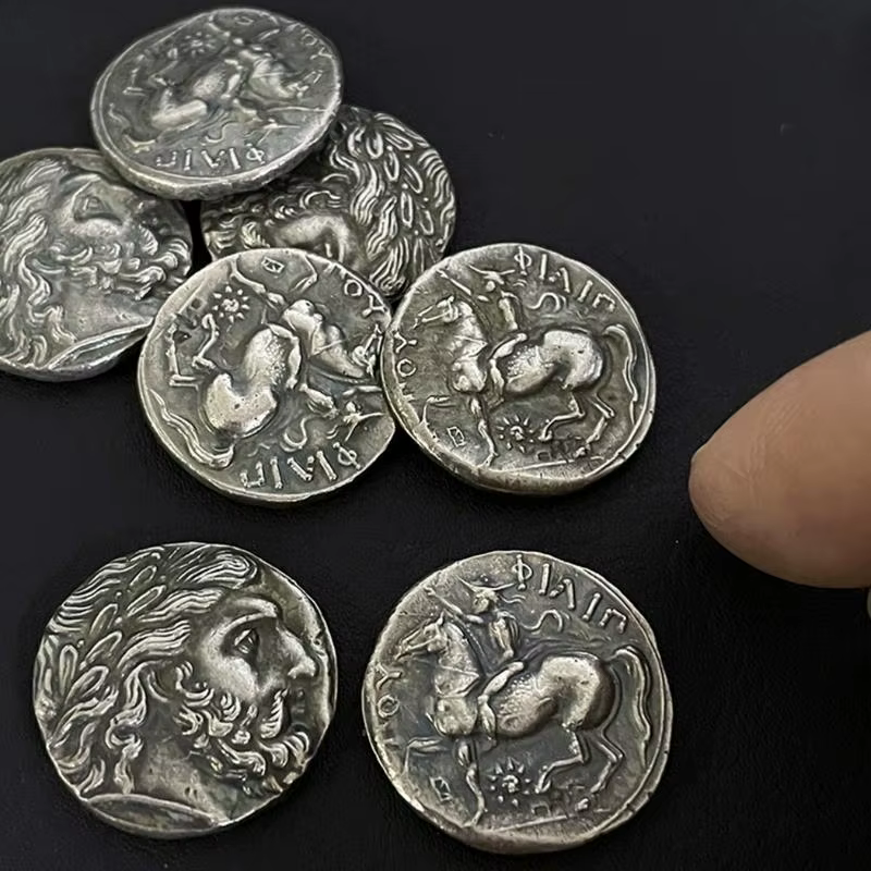 1 pièce – Ornement en métal de la mythologie grecque antique : Dieu du soleil Apollon, gardien du Sagittaire – Pièce de monnaie artisanale, cadeau