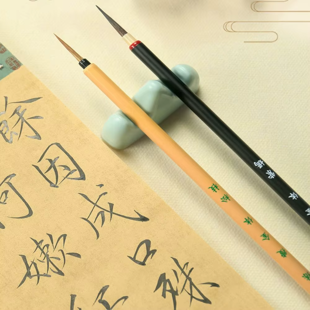 Pinceaux traditionnels chinois en bambou fin, ligne de crochet, pinceau d'écriture Pier, haute qualité, artiste, étudiant, pratique de la peinture, poils de loup