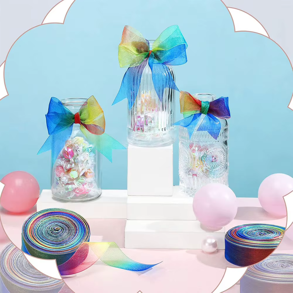 Ruban arc-en-ciel pour emballage cadeau