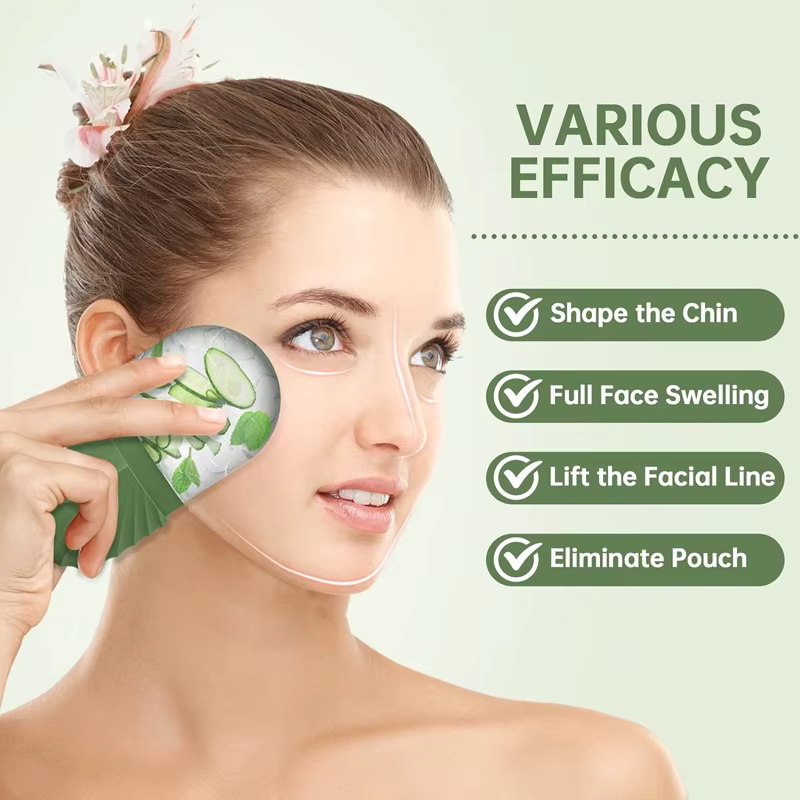Moule à glaçons en silicone pour massage facial, accessoire de beauté, pour les poches des yeux, rétrécit les pores