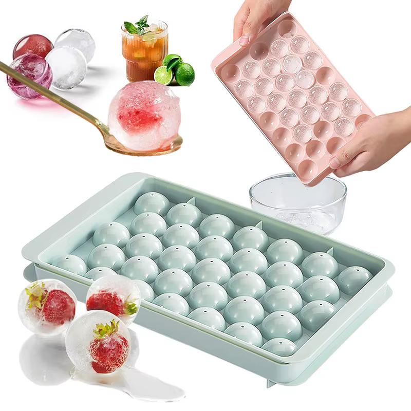 33 glace Boll Hockey PP moule congelé whisky balle Popsicle glaçon plateau boîte sucette faisant cadeaux outils de cuisine accessoires