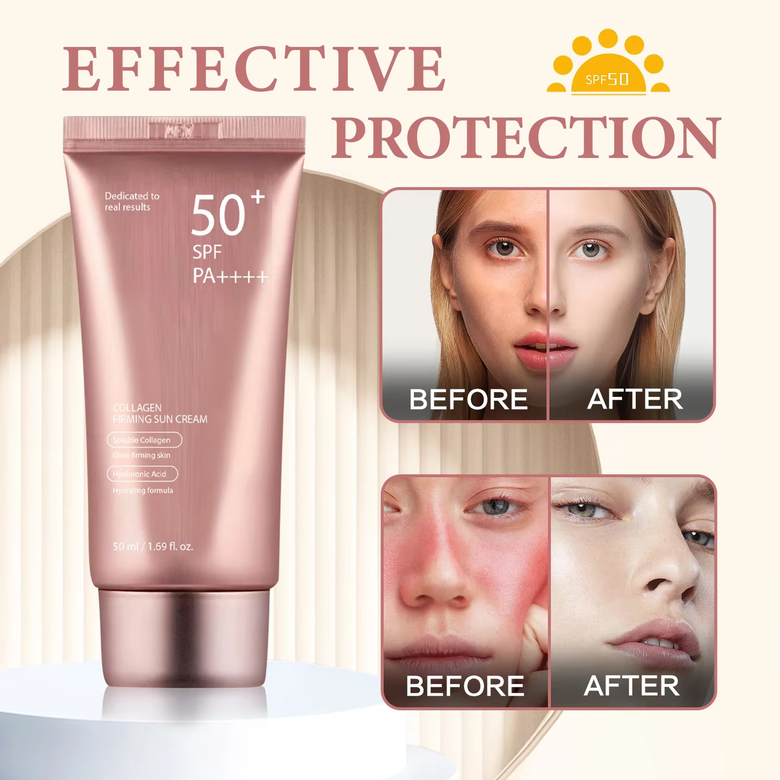 Crème solaire SPF50 PA+++ imperméable