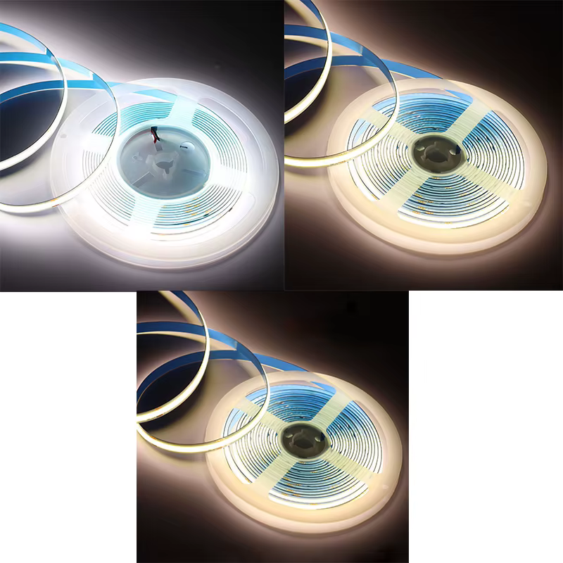 Bande lumineuse LED COB haute densité, diode flexible, ruban blanc chaud, 12V, 24 V, 320LED/m, 0.5m, 1m, 2m, 3m, 4m, 5m, 10m