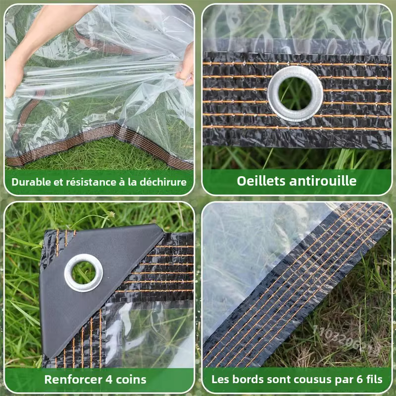 Bâche transparente épaisse imperméable