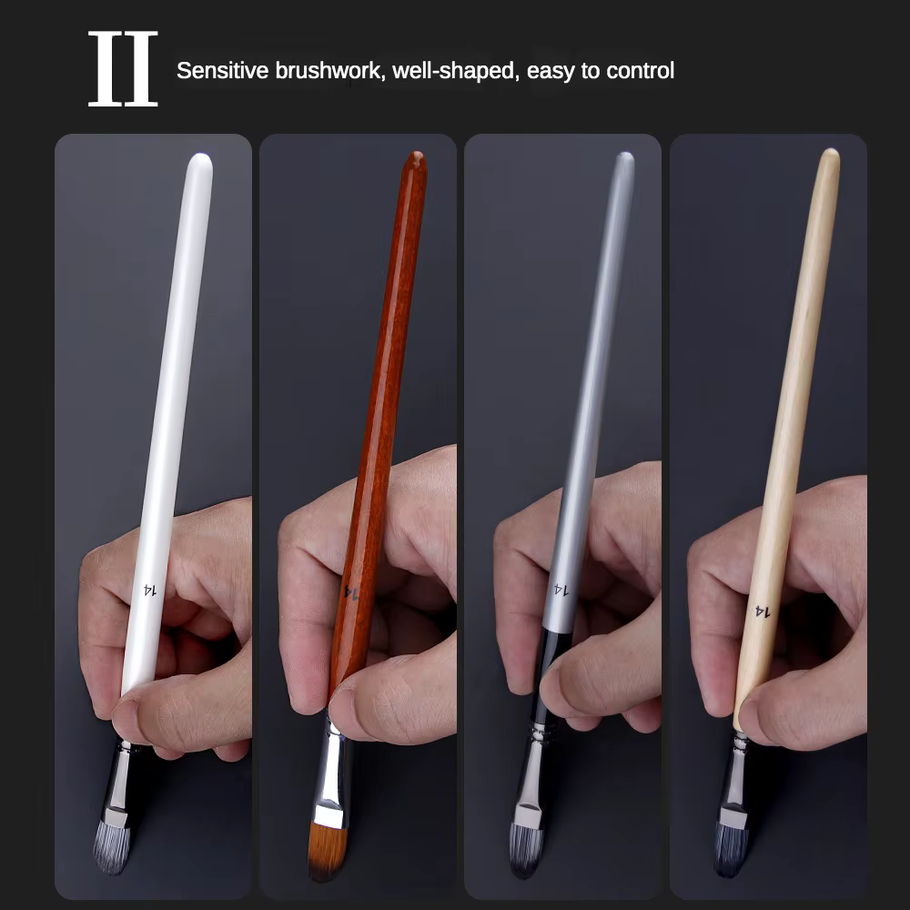 Ensemble de pinceaux mixtes pour peinture à l'huile professionnelle, sac en toile, bois, pinceau pour artistes, fourniture d'art exacache d'interconnexion, le plus récent, 25 pièces