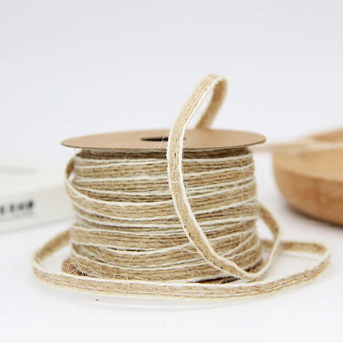 Ruban hessien en toile de Jute Vintage 10M/100M