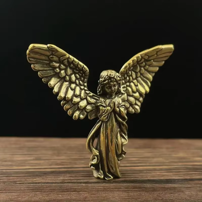 Statue de cupidon dieu de l'amour, petits ornements, Figurines d'ange gardien en laiton, décorations de bureau, accessoires de décoration pour la maison