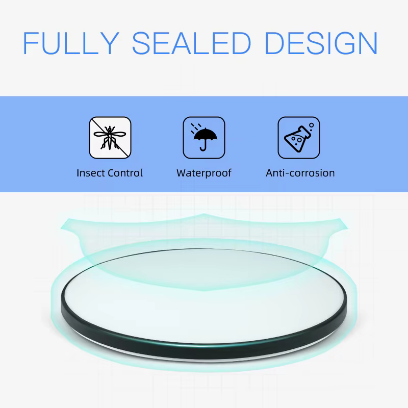 Plafonnier Bambou Led Rond Étanche De 18W