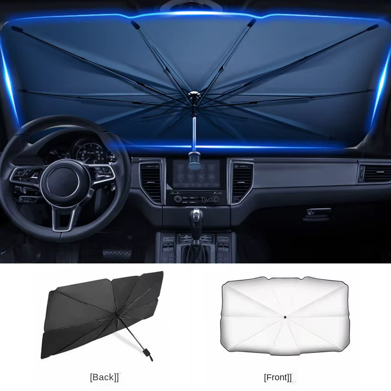 Pare-soleil de voiture, Parasol de Protection pour pare-brise intérieur d'été, accessoires de Protection pour ombrage automobile
