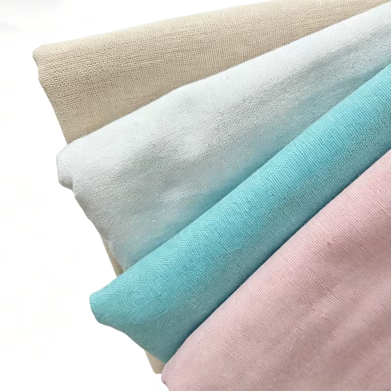 4 pièces de toile en coton et lin 50x50 cm