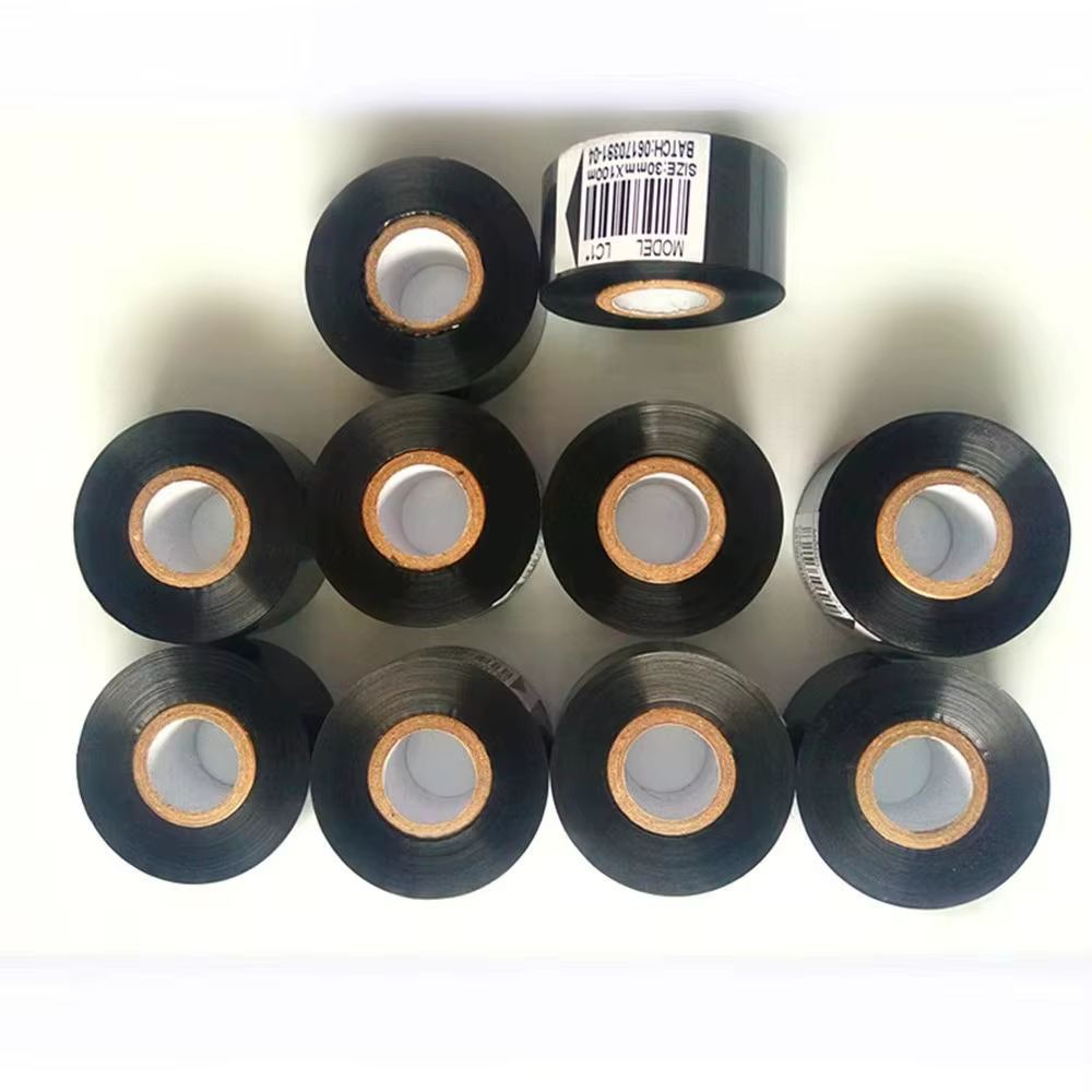 Rouleau de ruban d'imprimante noir LC1, 25/30/35mm, 100m, codage thermique, pièces de Machine d'impression, encodeur, accessoires pour Machines, 1 rouleau