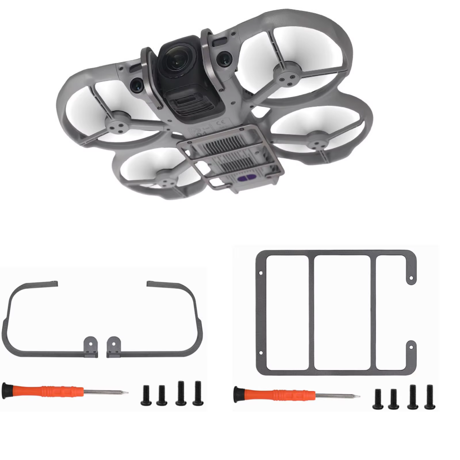 Protecteur de cardan pliable pour DJI Avata 360, plaque inférieure en alliage d'aluminium, pare-chocs ultra-léger de 16g, pour maintenir une distance de vol sécurisée