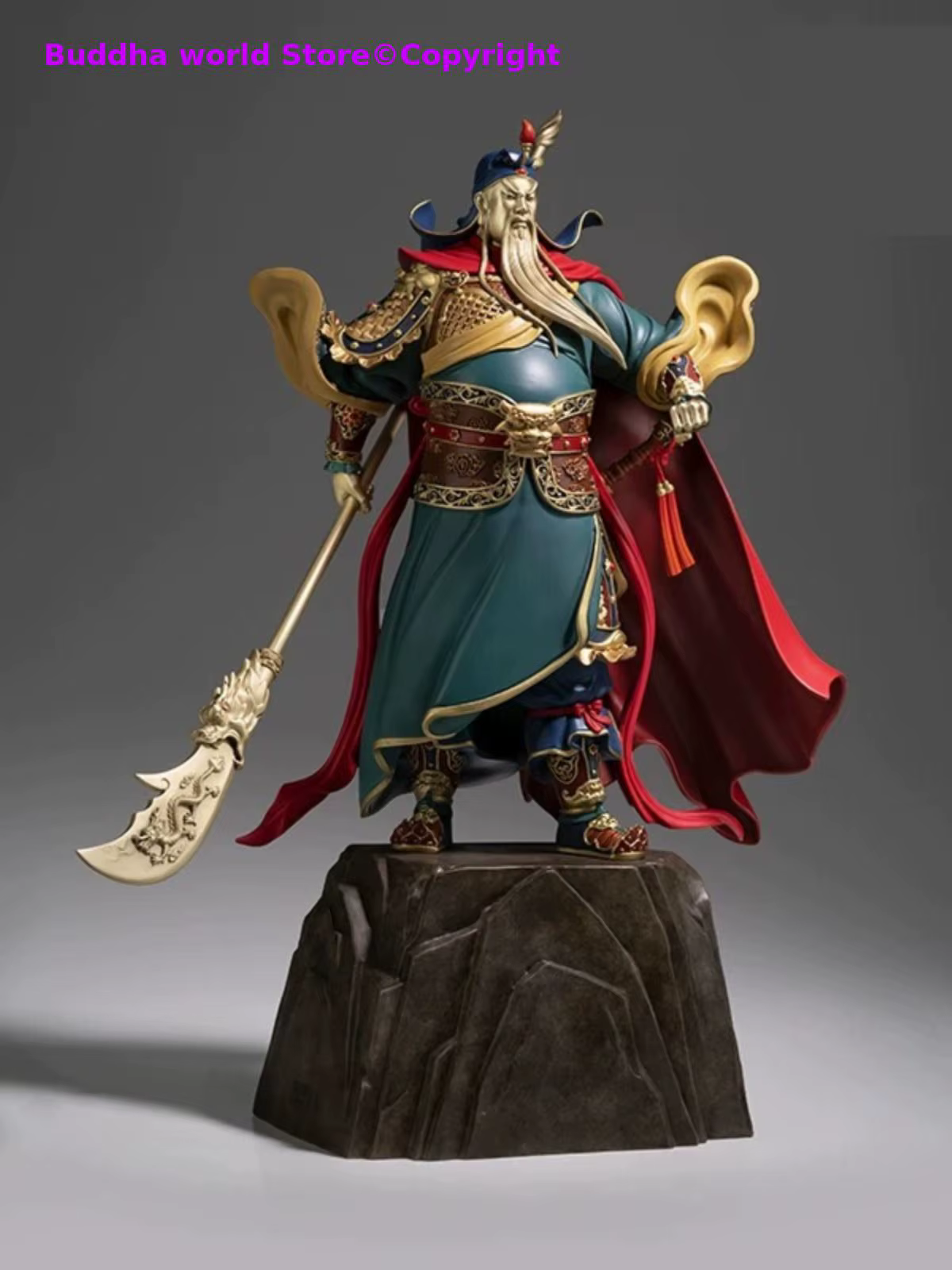 Limité haut de gamme Guan Gong dieu de la richesse dieu Protection de la famille dieu sculpture en cuivre 100% fait à la main bureau à domicile décoration de luxe
