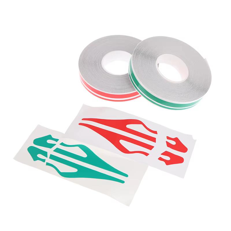 1 Rouleau de Bande Adhésive Vinyle Autocollante Double Ligne Couleur Unie pour Carrosserie de Voiture