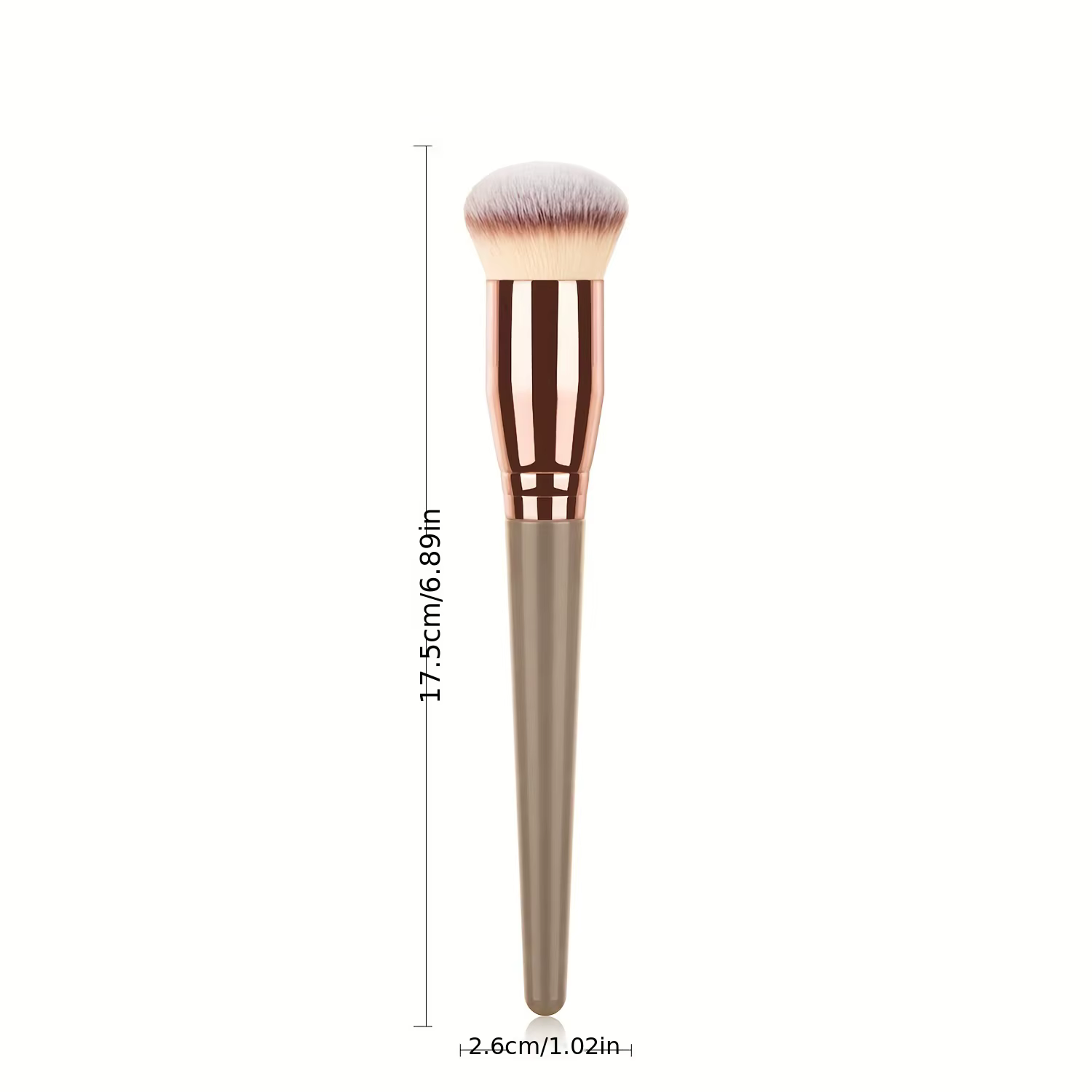 Pinceau de maquillage pour fond de teint avec manche en bois en noir de minuit fonctionne