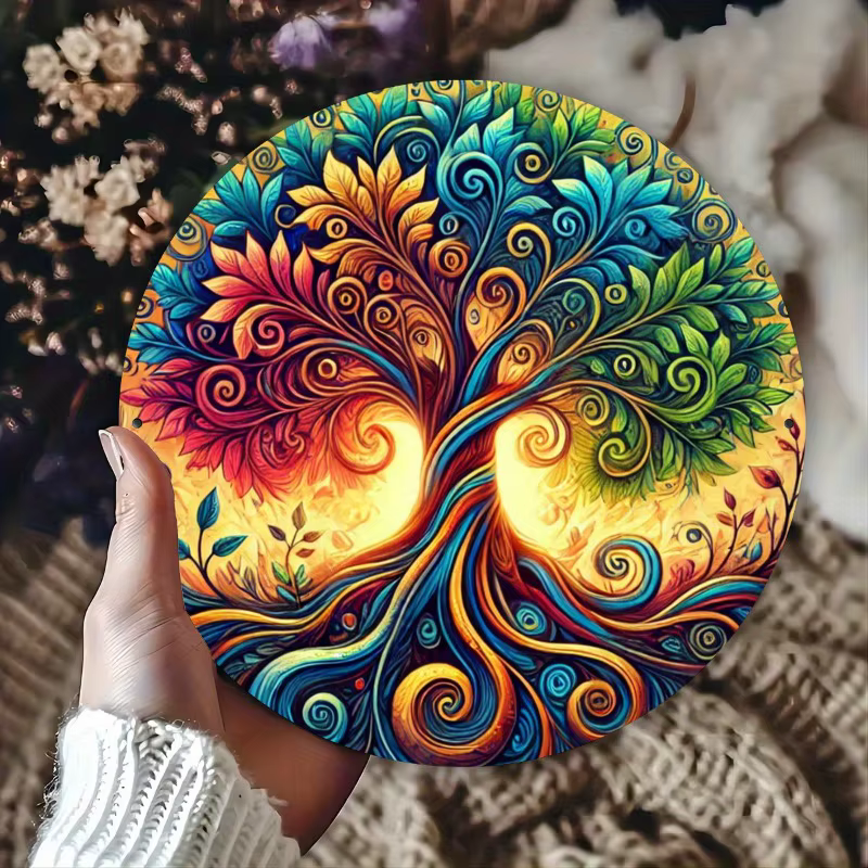 Arbre de vie Mandala Art mural en fer – Parfait pour la décoration intérieure