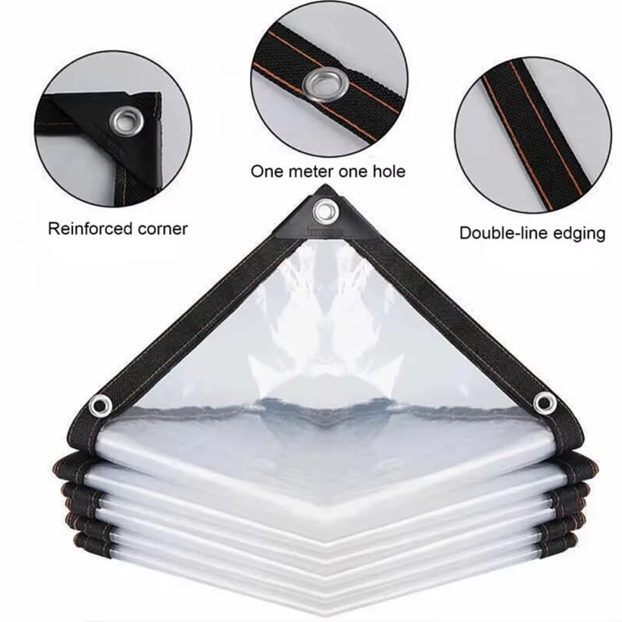 Bâche transparente et fermée en PVC